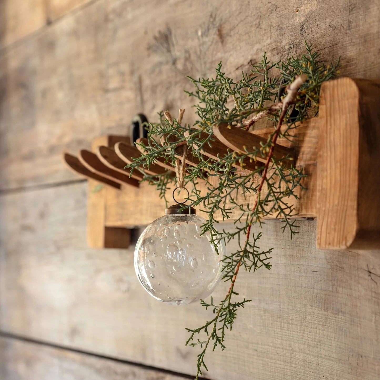 Clear Seeded Glass Ornament