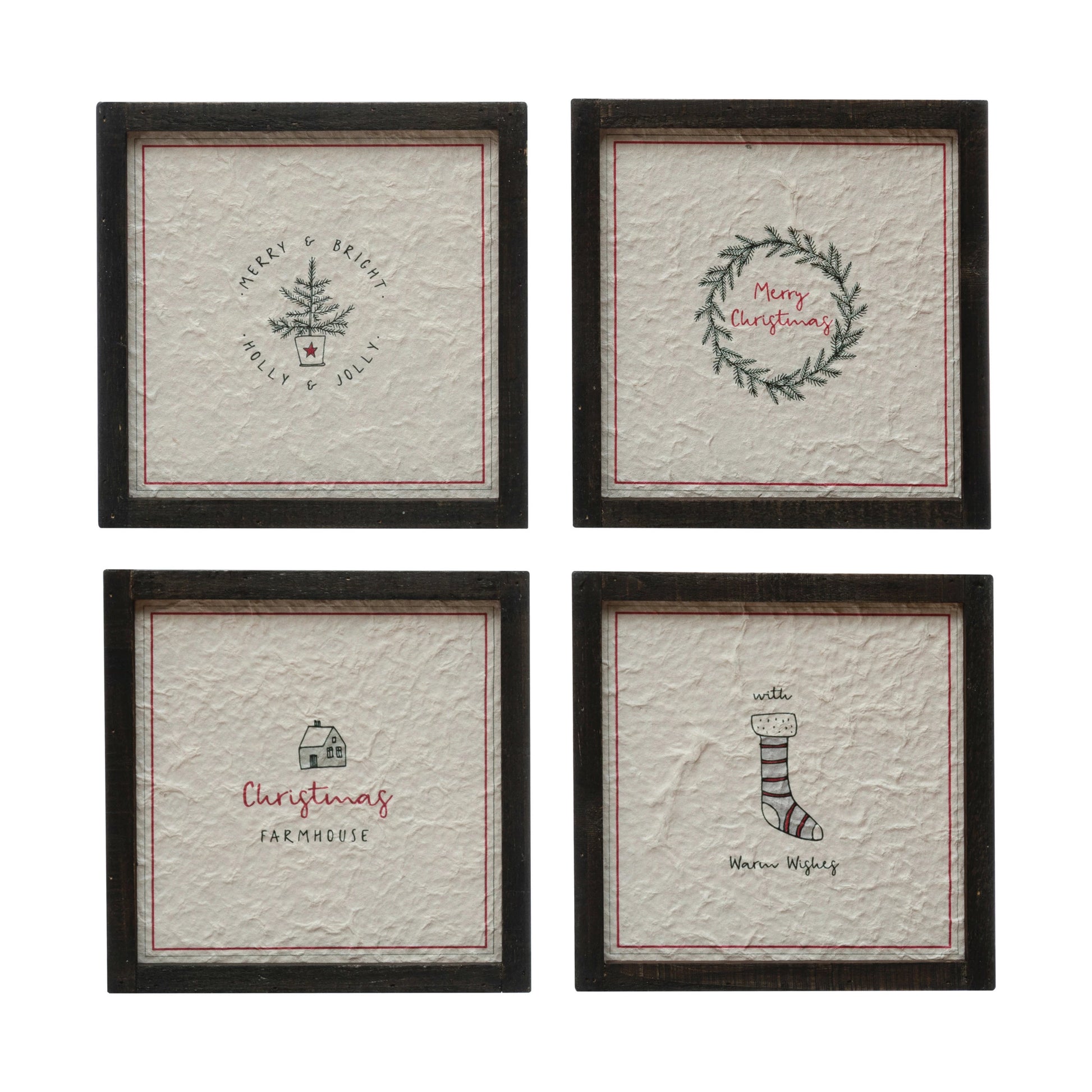 Framed Recycled Paper Holiday Decor